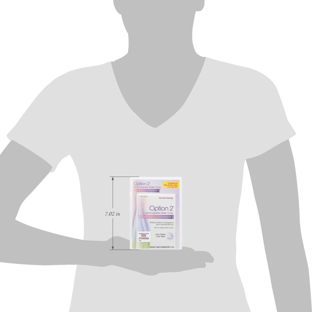 slide 13 of 14, Option 2 Levonorgestrel 1.5 mg Emergency Contraceptive 1 Tablet, 1 ct