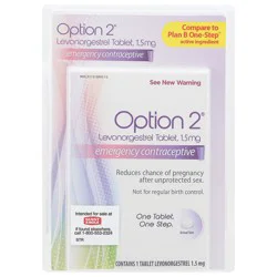 Option 2 Levonorgestrel 1.5 mg Emergency Contraceptive 1 Tablet
