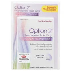 Option 2 Levonorgestrel 1.5 mg Emergency Contraceptive 1 Tablet