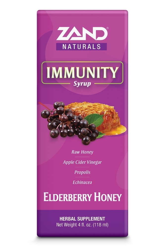 slide 1 of 1, Zand Elderberry Honey Immunity Syrup, 4 fl oz