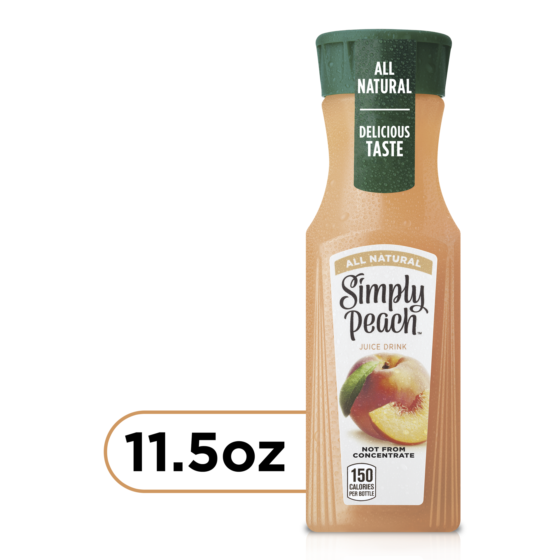 slide 1 of 4, Simply Peach Bottle, 11.5 fl oz, 1 ct