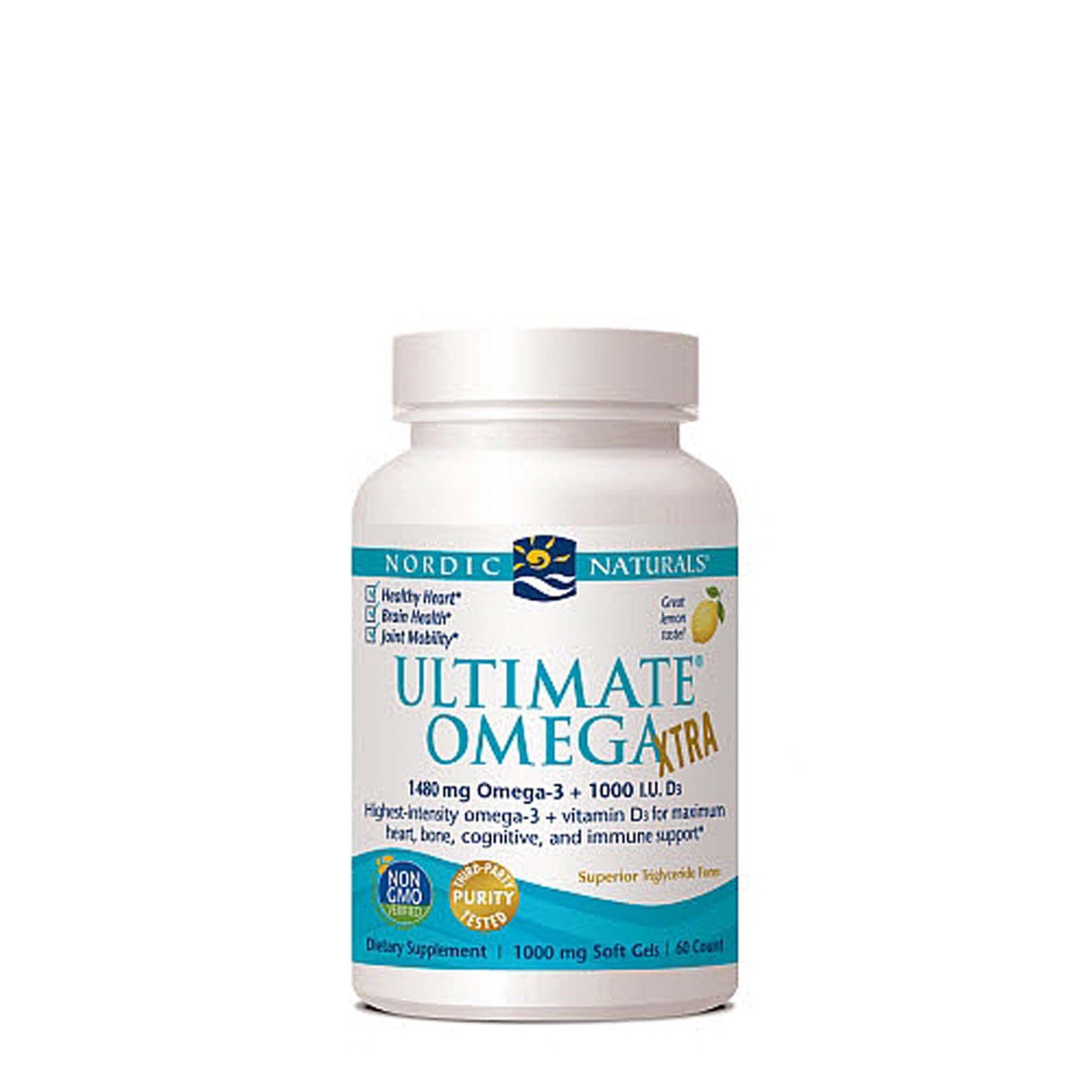 slide 1 of 1, Nordic Naturals Utimate Omega Xtra Soft Gels - Lemon, 60 ct