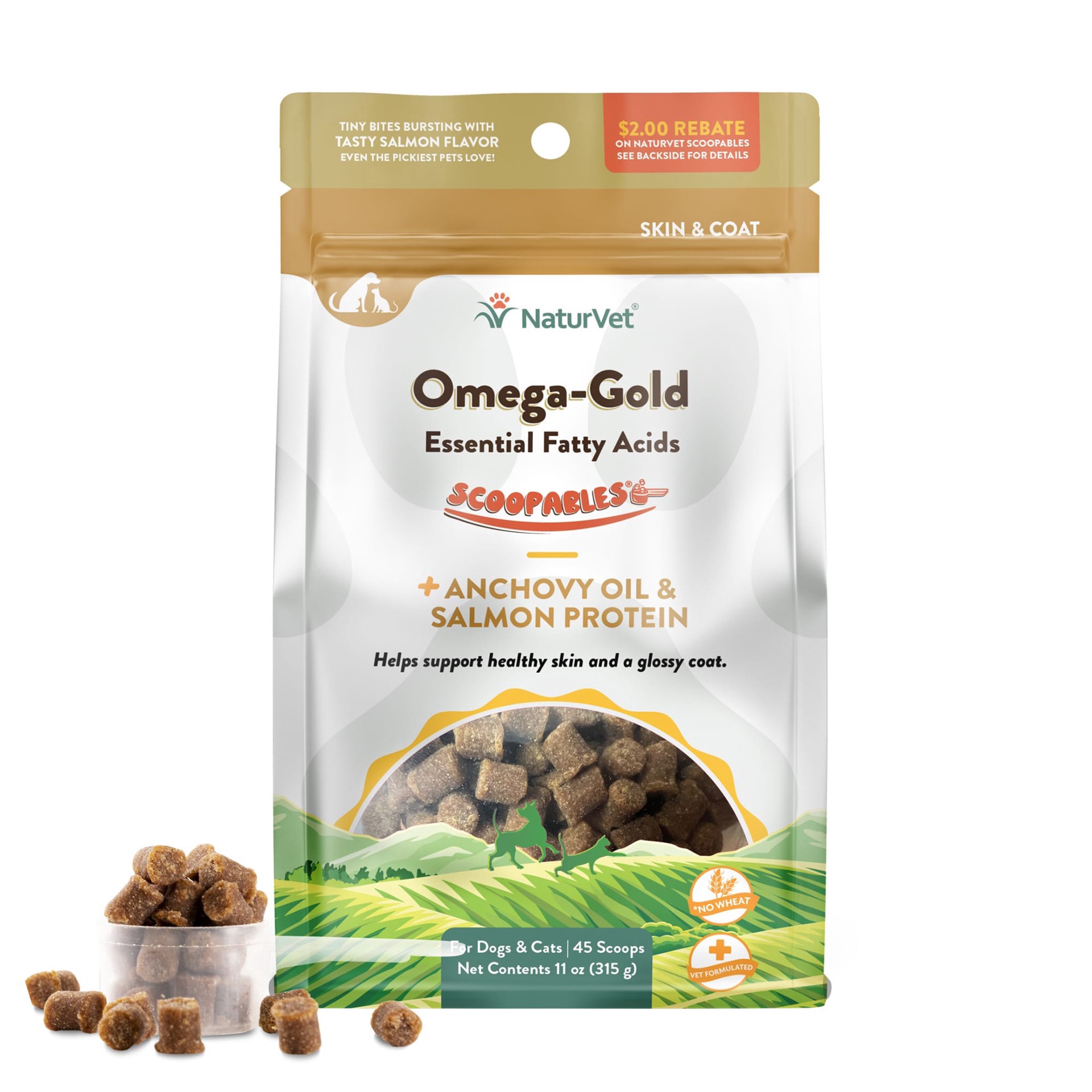 slide 1 of 1, NaturVet Scoopables Omega-Gold For Dogs & Cats Chews, 11 oz., 11 oz