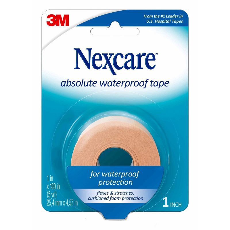 slide 1 of 9, Nexcare 1 Inch Absolute Waterproof Tape 1 ea, 1 ct