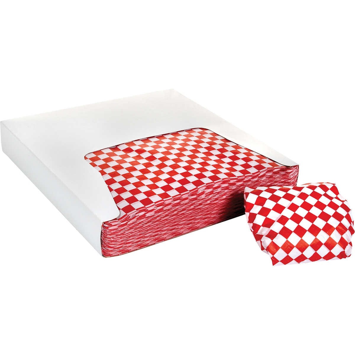 slide 1 of 1, Bagcraft Red Check 12'' X 12'' Deli Wrap, 1000 ct