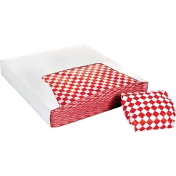 Bagcraft Red Check 12 in x 12 in Deli Wrap