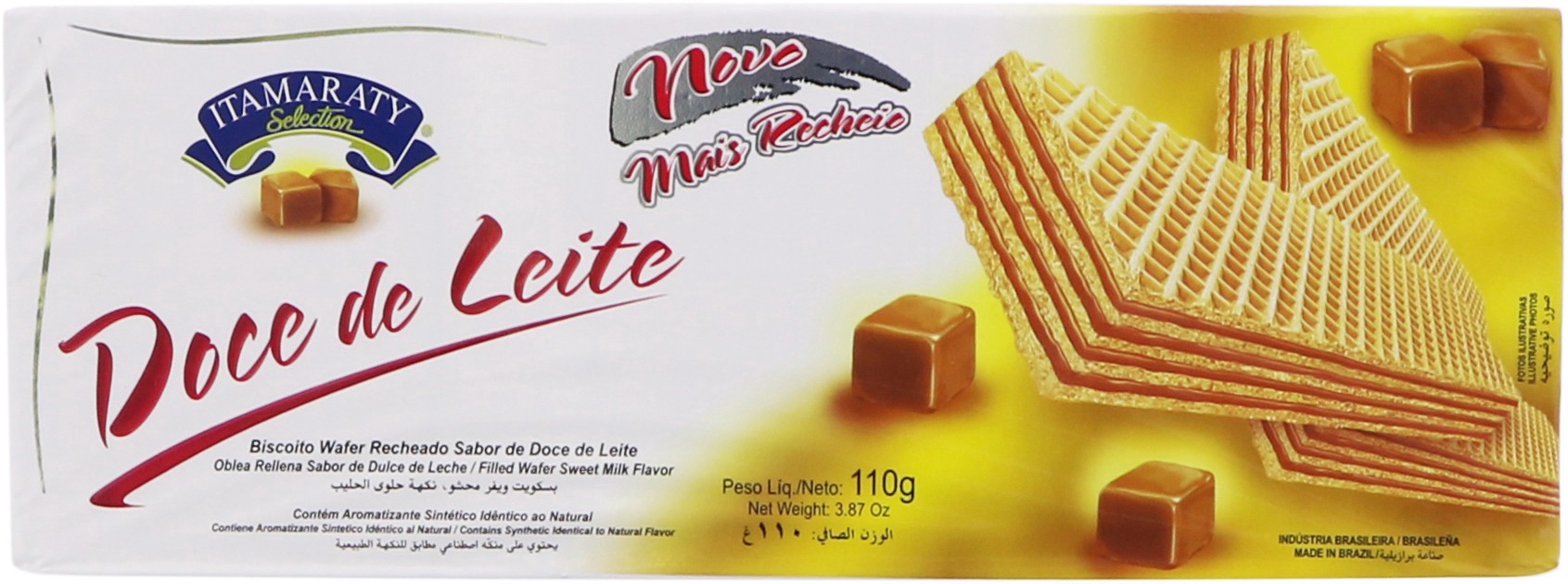 slide 1 of 1, Itamaraty Wafer Dulce De Leite, 110 gram