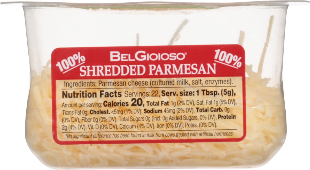 slide 4 of 9, BelGioioso Natural Freshly Shredded Parmesan, Square Cup 4oz. , 