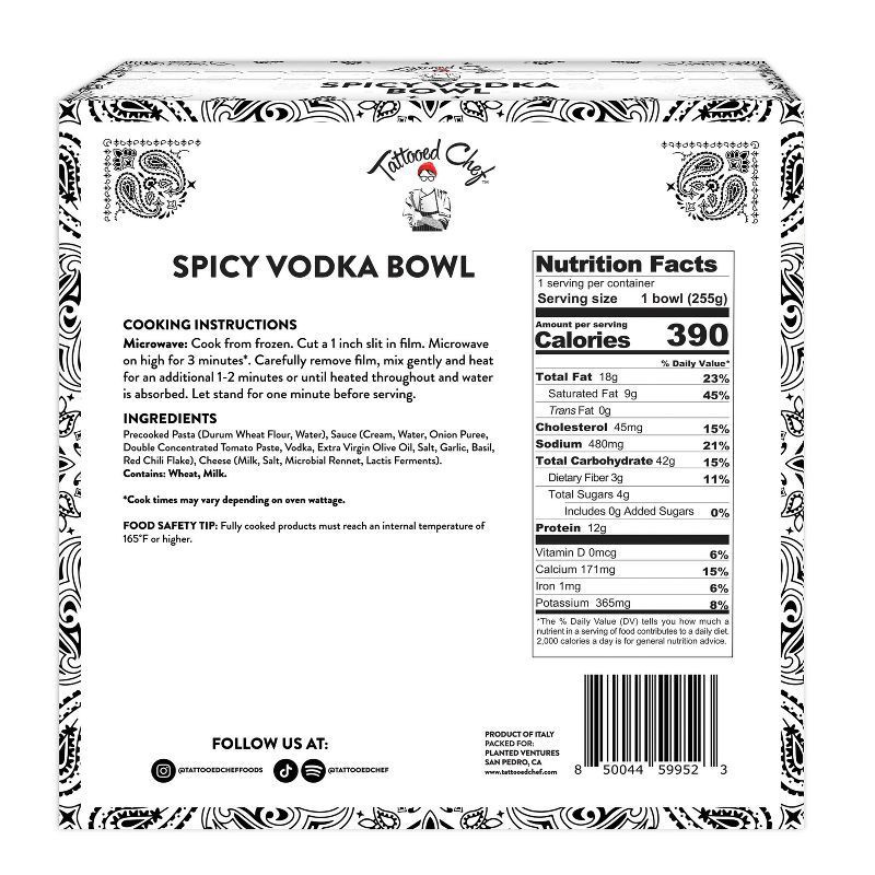 slide 3 of 6, Tattooed Chef Frozen Spicy Vodka Bowl - 9oz, 4.1 ct