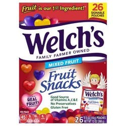 Welch's Mixed Fruit Fruit Snacks Valentine's Day 26ct Box