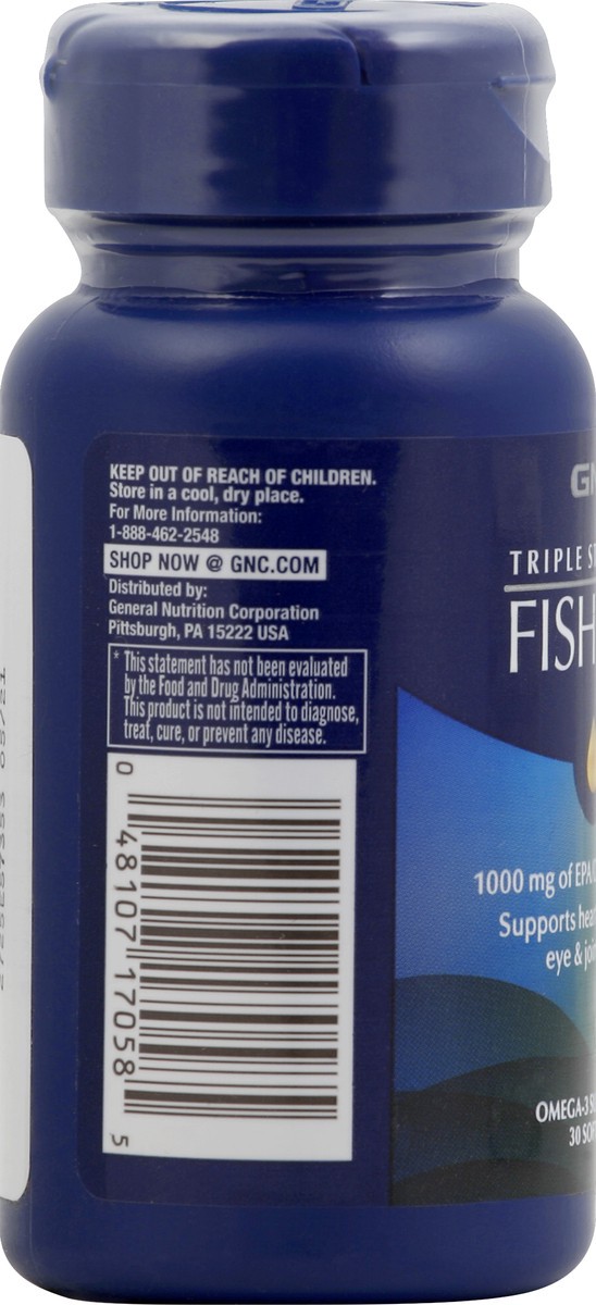 slide 3 of 6, GNC Fish Oil 30 ea, 30 ct