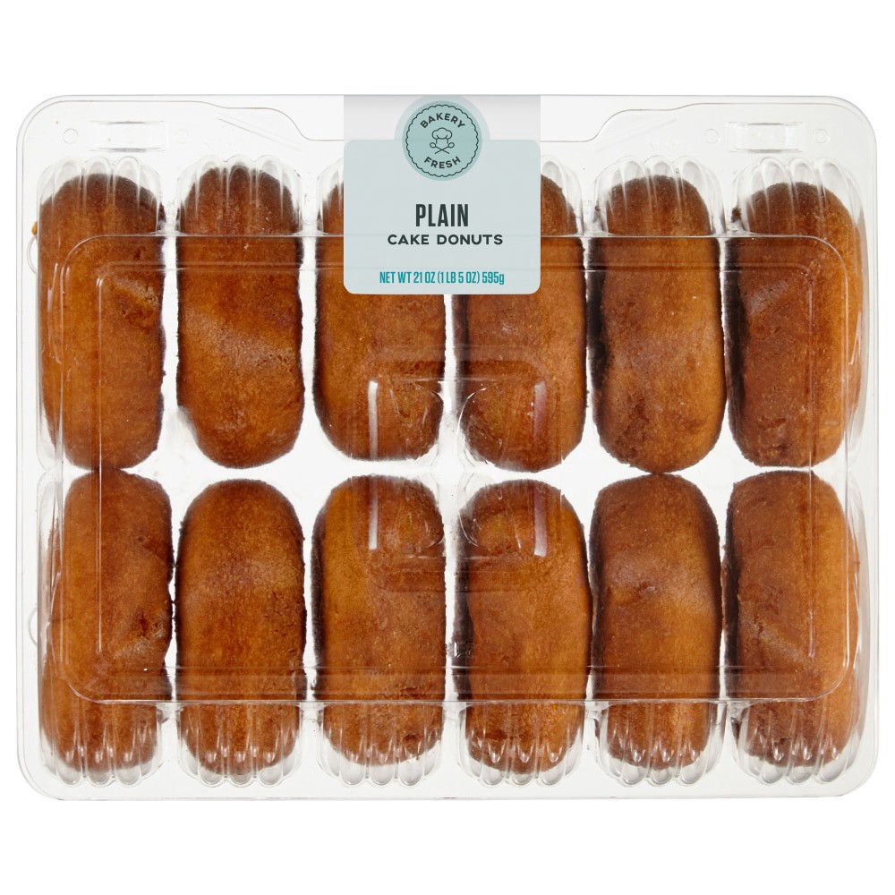 slide 1 of 1, Kroger Plain Cake Donuts, 12 ct