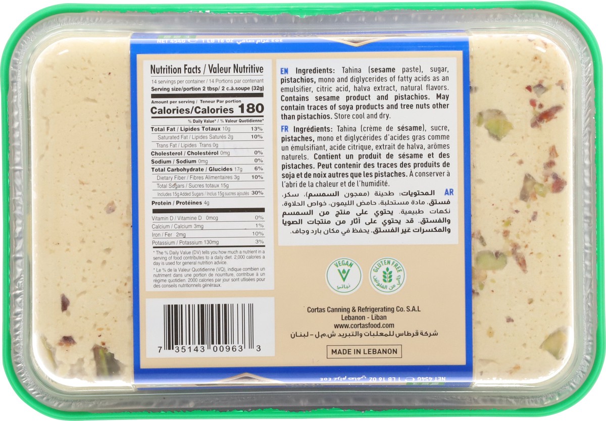 slide 11 of 13, Cortas Halva with Pistachios, 1 ct