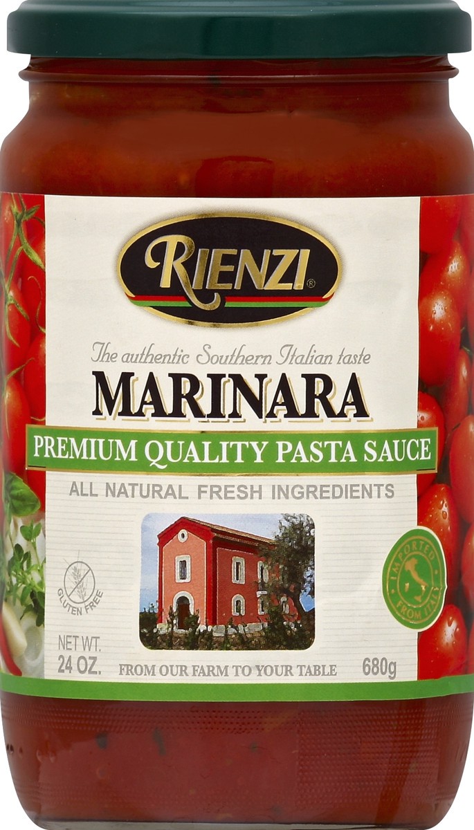 slide 2 of 2, Rienzi Marinara Pasta Sauce, 24 oz