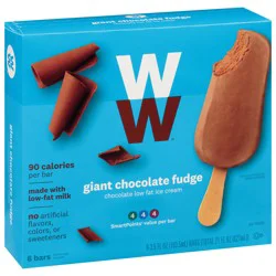 Weight Watchers Chocolate Fudge Giant Ice Cream Bar - 6 Count