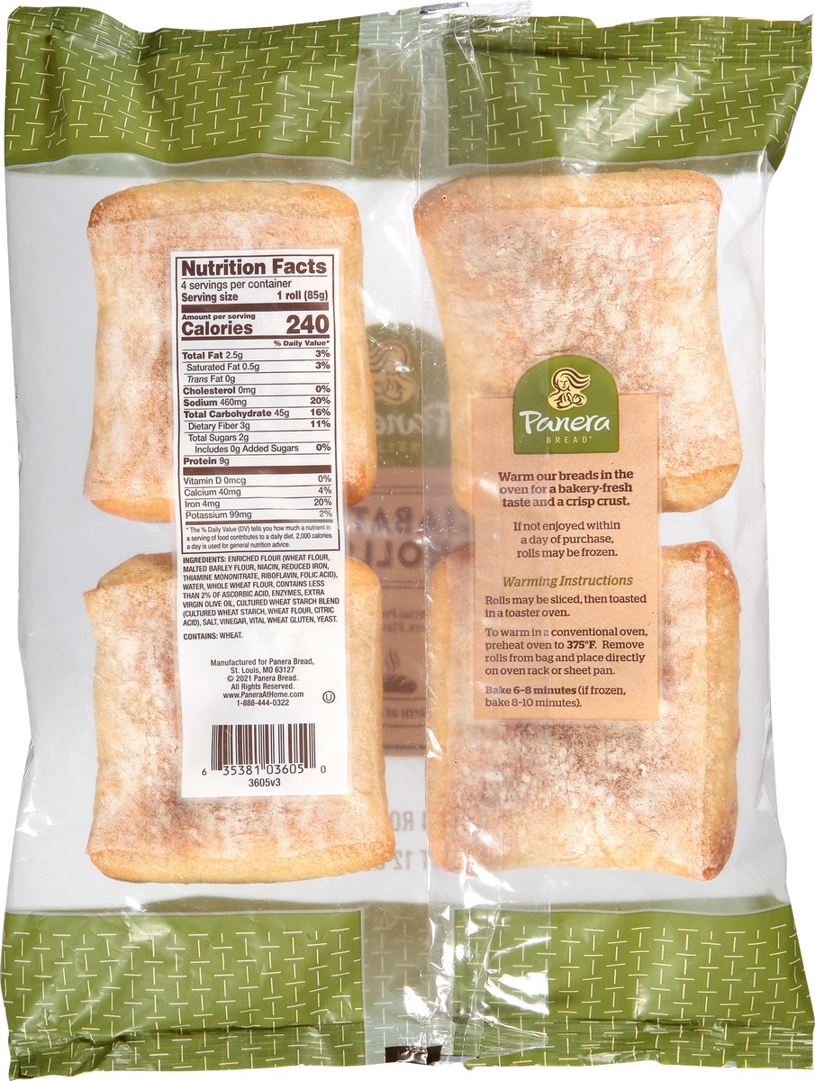 slide 10 of 11, Panera Bread Ciabatta Rolls, 4 ct