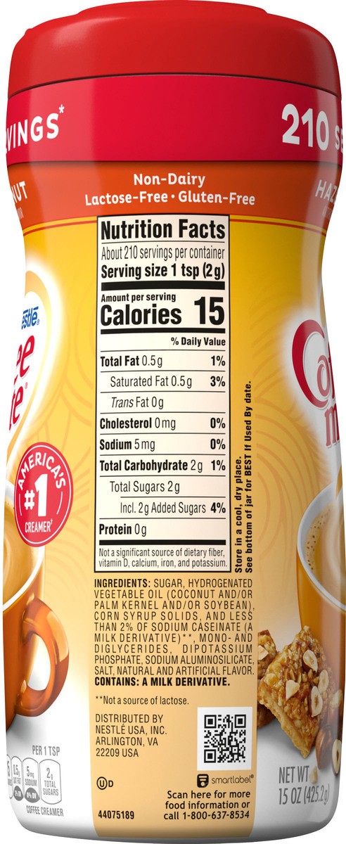 slide 2 of 8, Coffee mate Nestle Coffee mate Hazelnut Powder Coffee Creamer, 15 oz