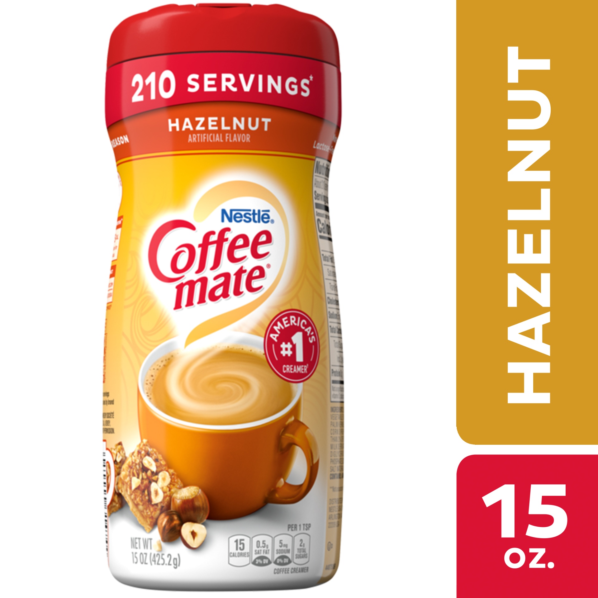 slide 1 of 6, Coffee-Mate Hazelnut Coffee Creamer, 15 oz