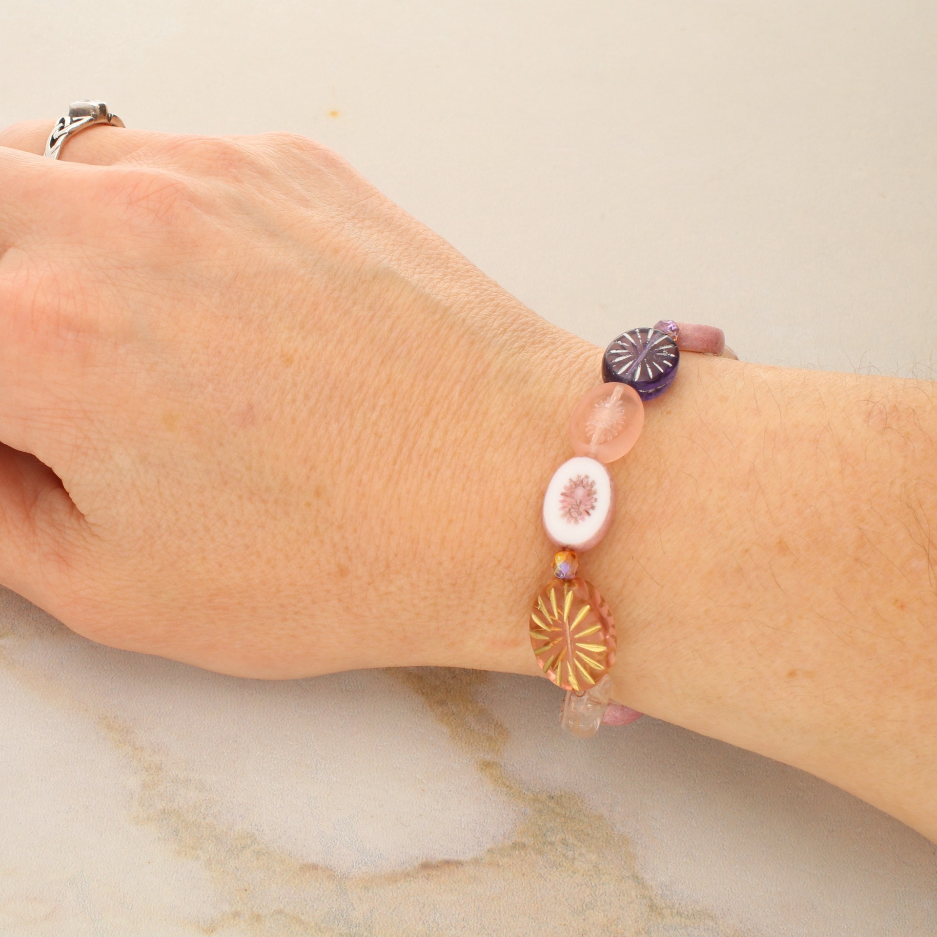 slide 3 of 5, Vintage Rose Czech Glass Oval Bead Mix By Bead Landing, 3.7mm-15.5mm