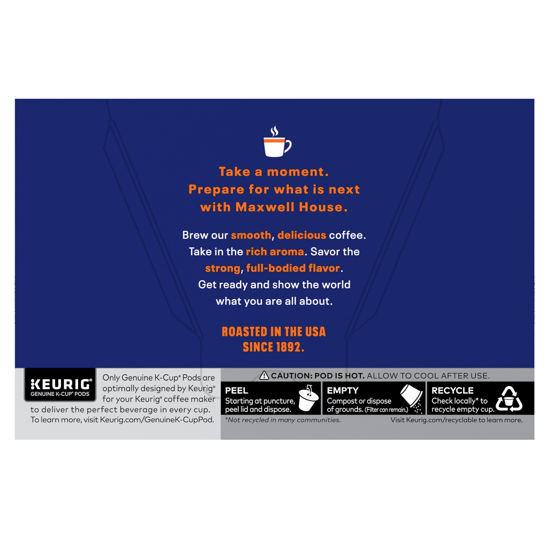 slide 4 of 7, Maxwell House Decaf House Blend Medium Roast K-Cup Coffee Pods, 10 ct Box, 10 ct