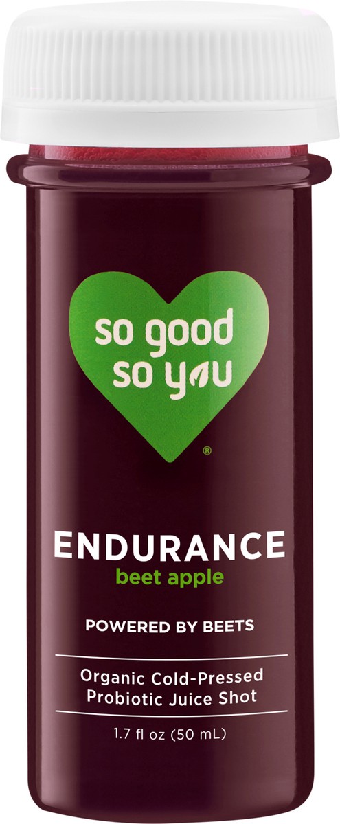 slide 1 of 1, So Good So You Endurance Beet Apple Probiotic Shot, 1.7 fl oz