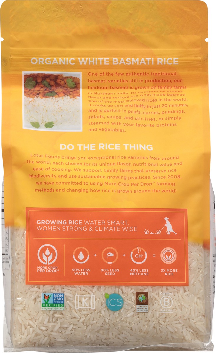 slide 9 of 9, Lotus Foods Organic White Basmati Rice 30 oz, 30 oz