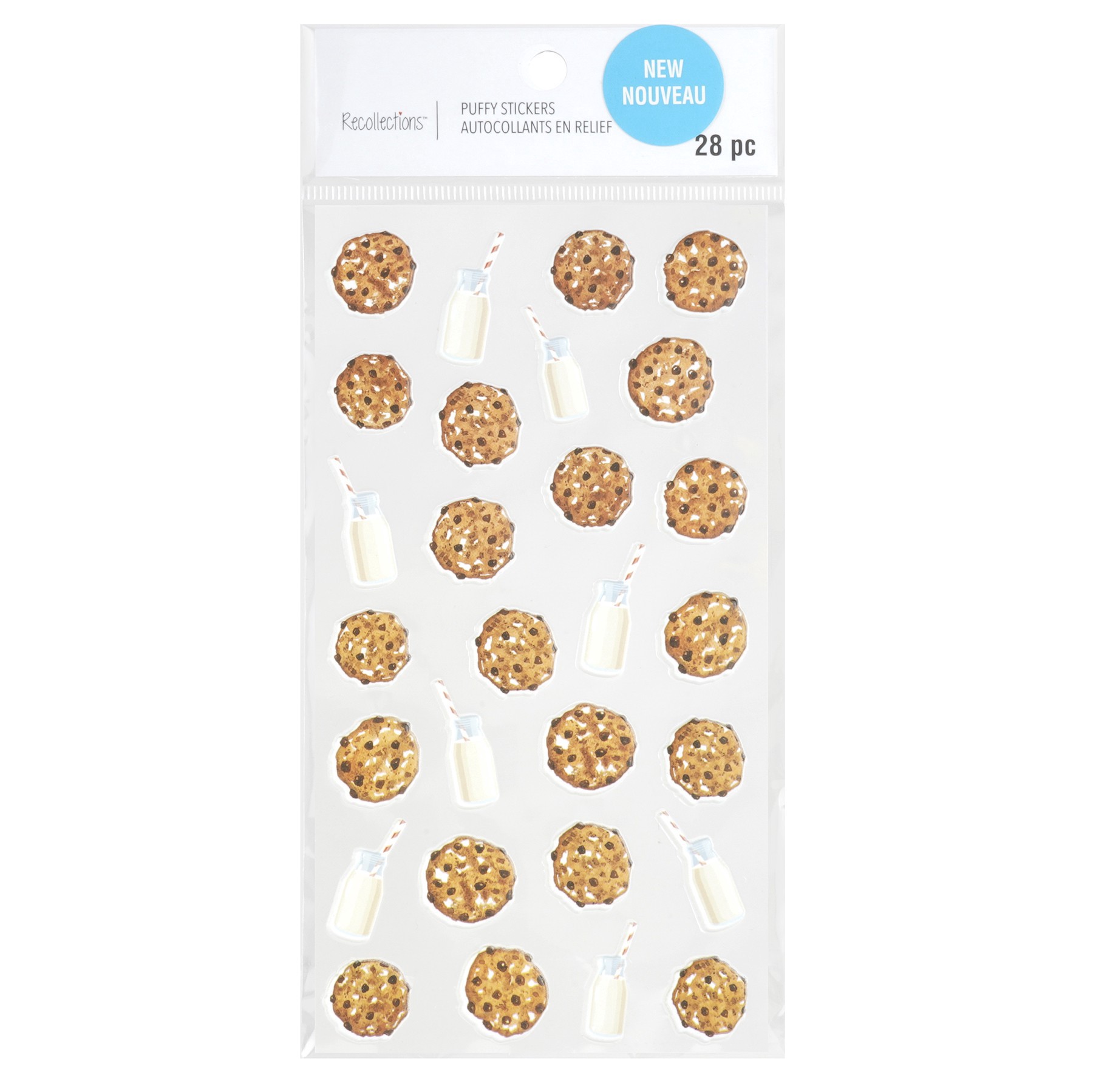 slide 2 of 4, Cookies & Milk Puffy Stickers By Recollections, 4 in x 8.5 in
