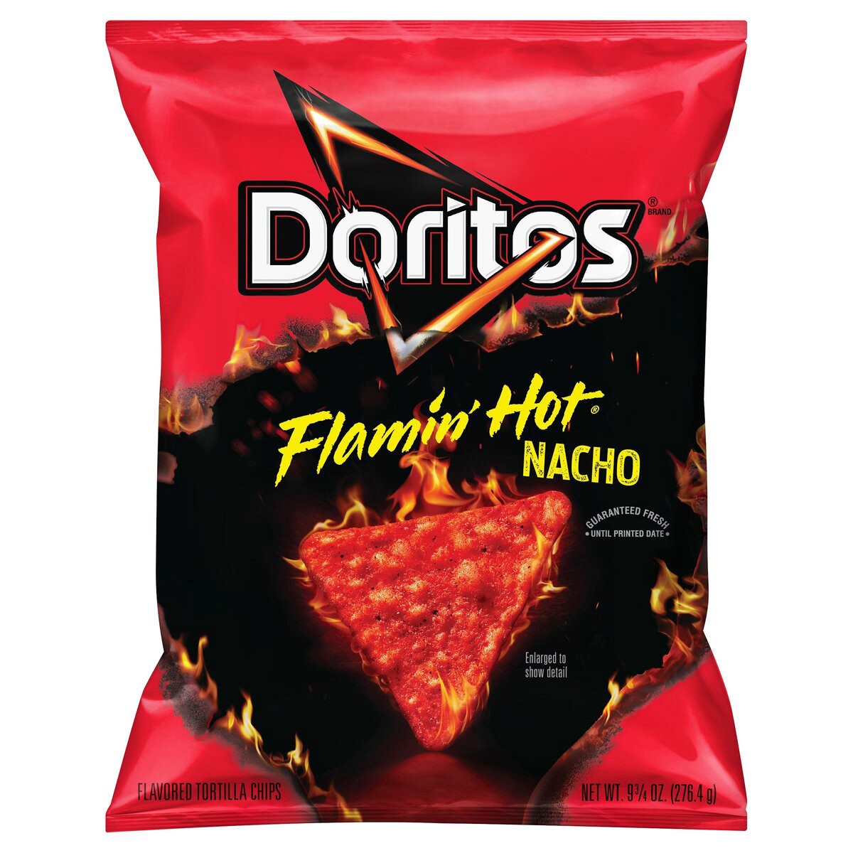 slide 4 of 7, Doritos Tortilla Chips Flamin' Hot Nacho Flavored 9 3/4 Oz, 9.75 oz