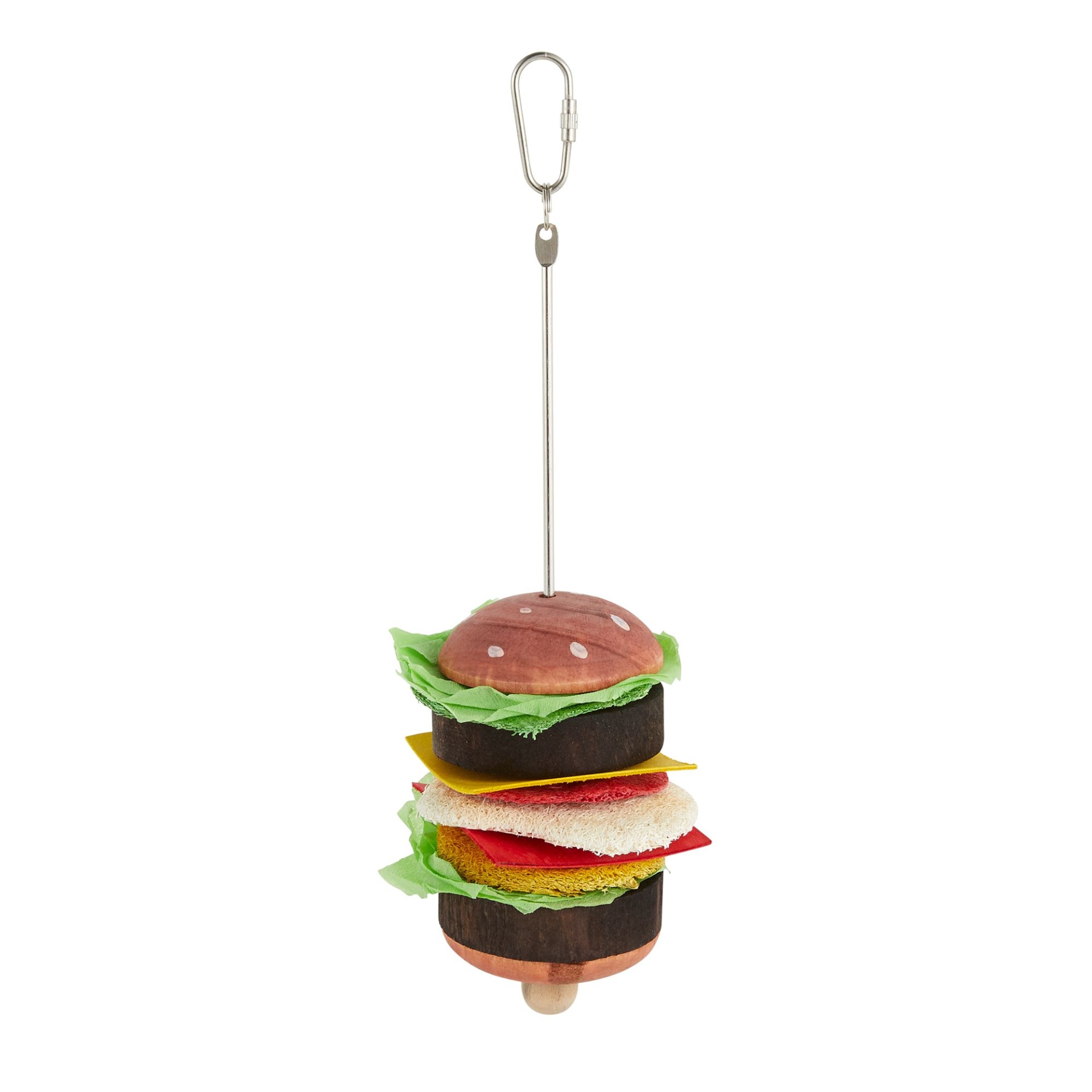 slide 1 of 1, Full Cheeks Small Pet Loofa Burger Kabob Chew, 1 ct