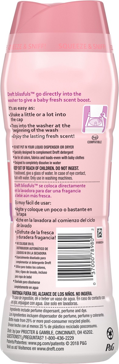 slide 3 of 4, Dreft Blissfuls In-Wash Scent Booster Beads, Baby Fresh, 8.6 oz, 8.6 oz