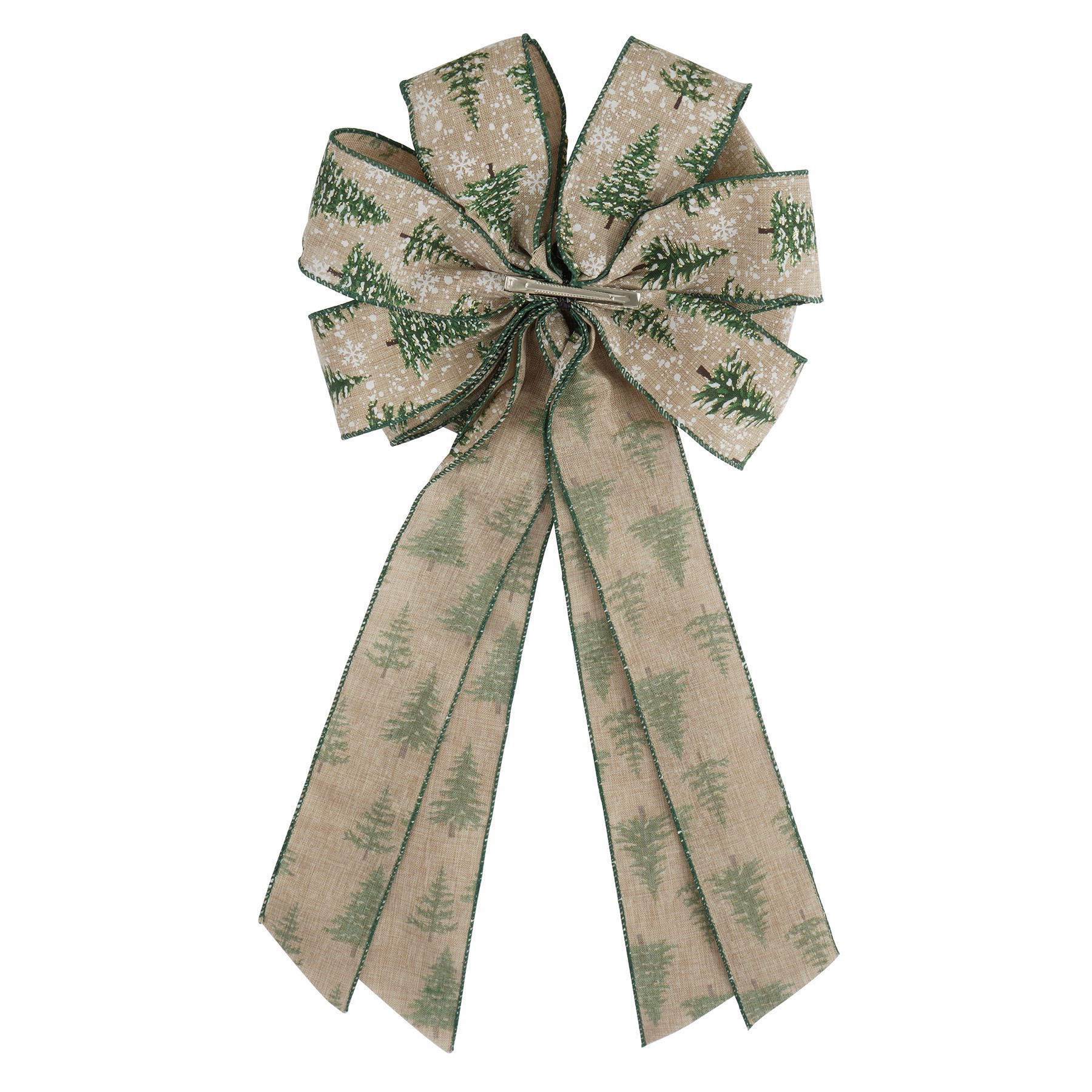 slide 2 of 2, 21" Snowy Tree Tree Green Bow By Celebrate It, 11 in x 21 in