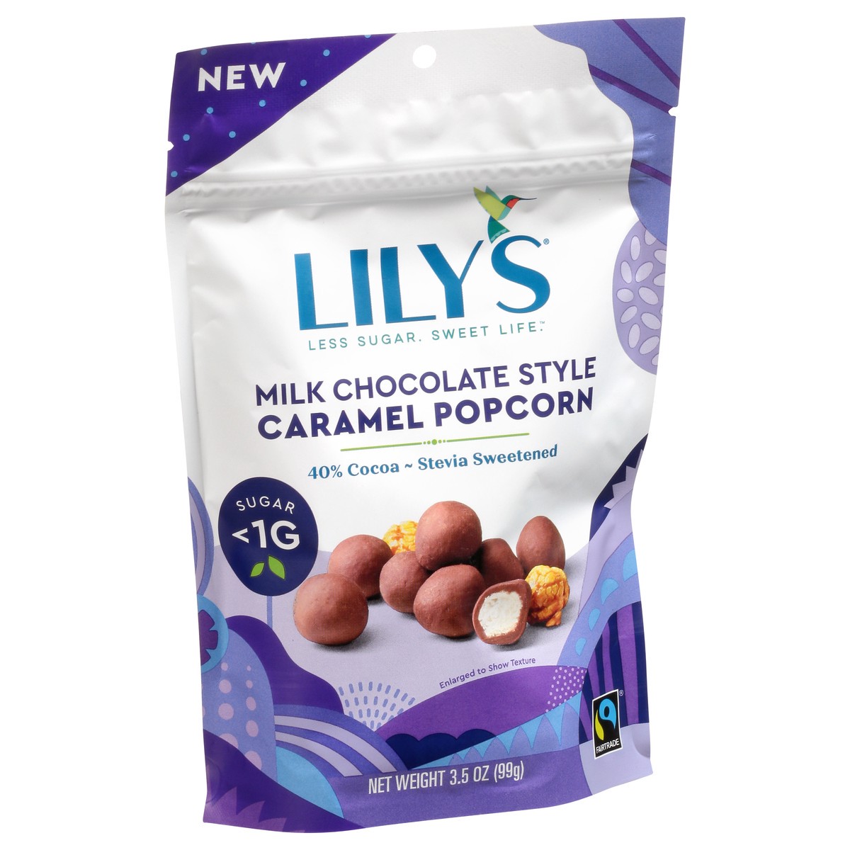 slide 10 of 12, Lily's Sweets Milk Chocolate Caramel Popcorn, 3.5 oz