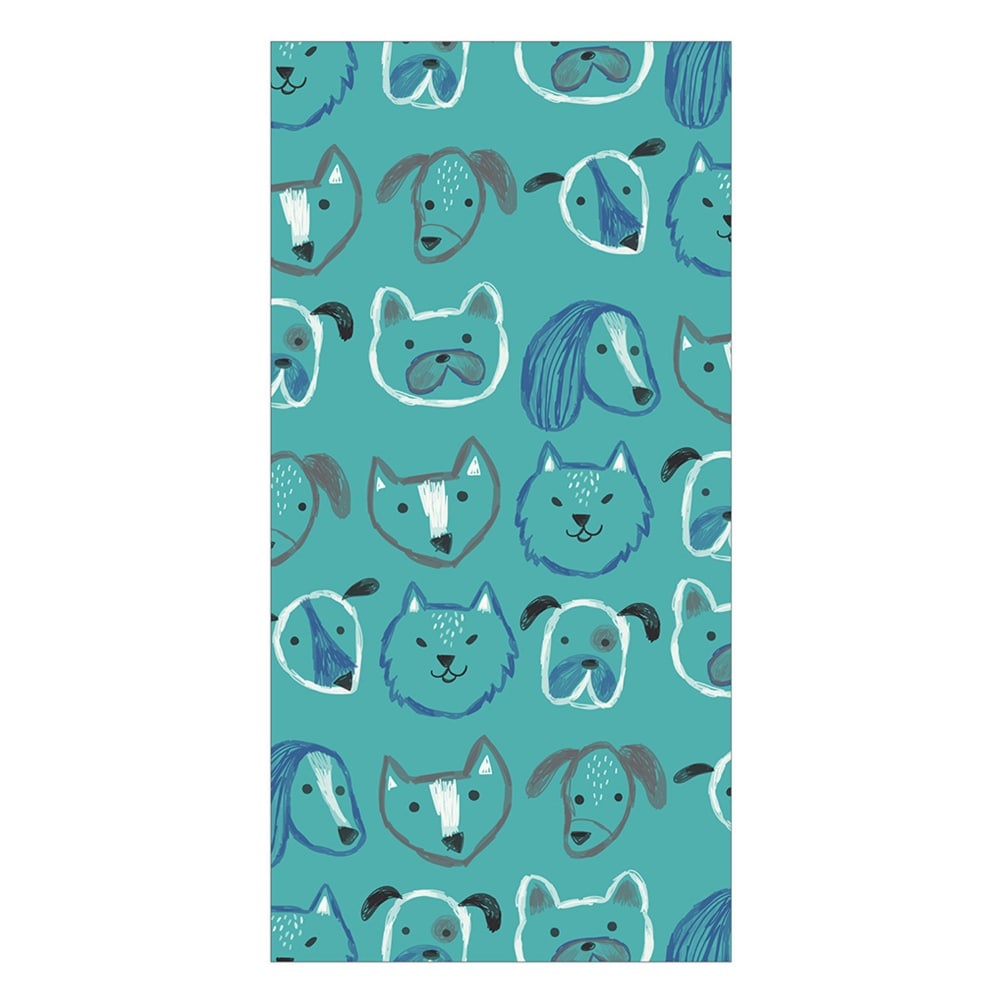 slide 1 of 1, Everyday Living Pups Print Kitchen Towel - Blue, 1 ct