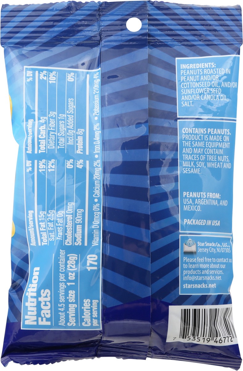 slide 5 of 9, Star Snacks Roasted & Lightly Salted Party Peanuts, 4.5 Oz., 1 ct