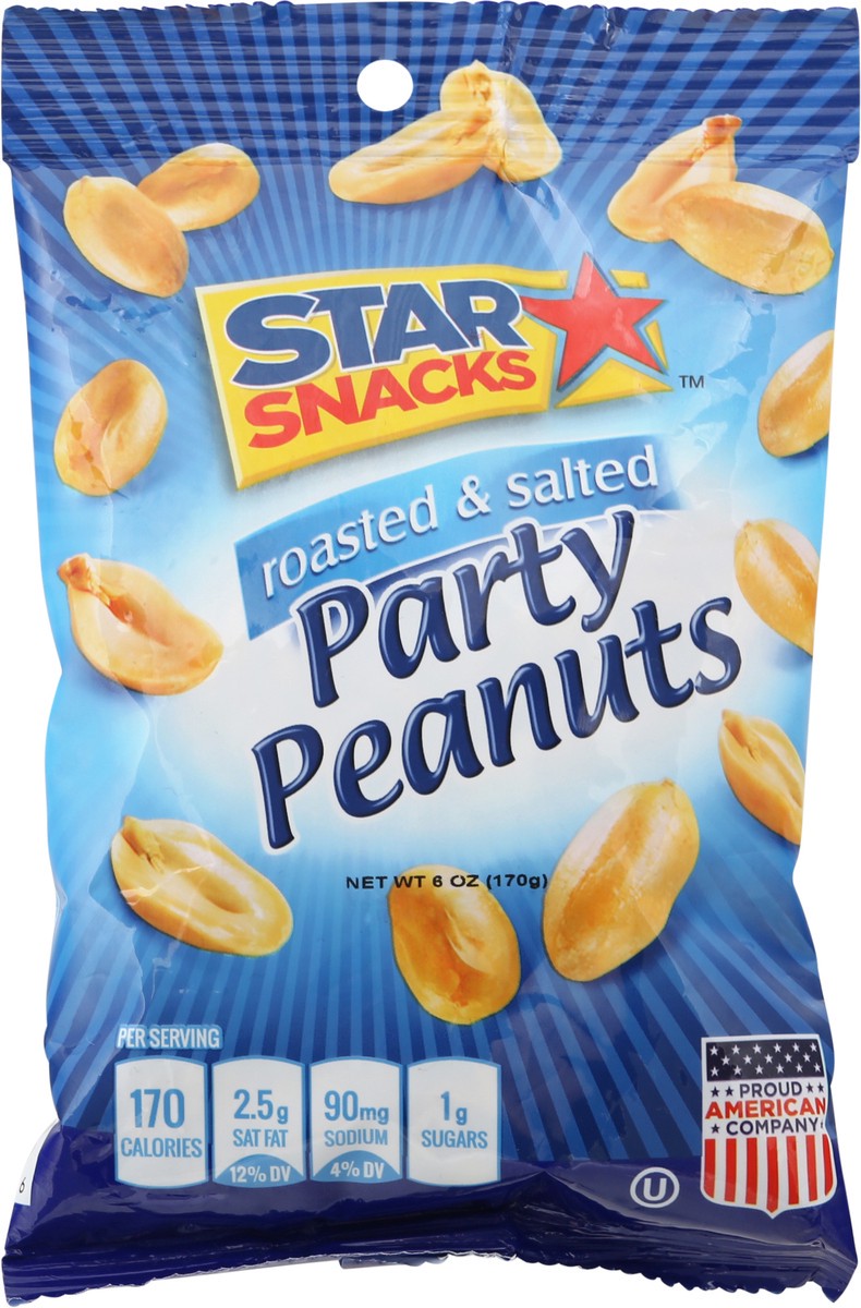 slide 6 of 9, Star Snacks Roasted & Lightly Salted Party Peanuts, 4.5 Oz., 1 ct