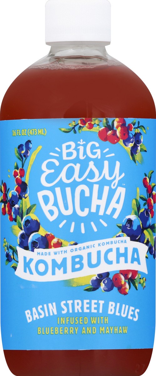 slide 3 of 6, Big Easy Bucha Basin Blues Kombucha - 16 oz, 16 oz