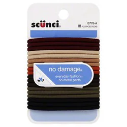 scünci Ponytail Holders, Assorted