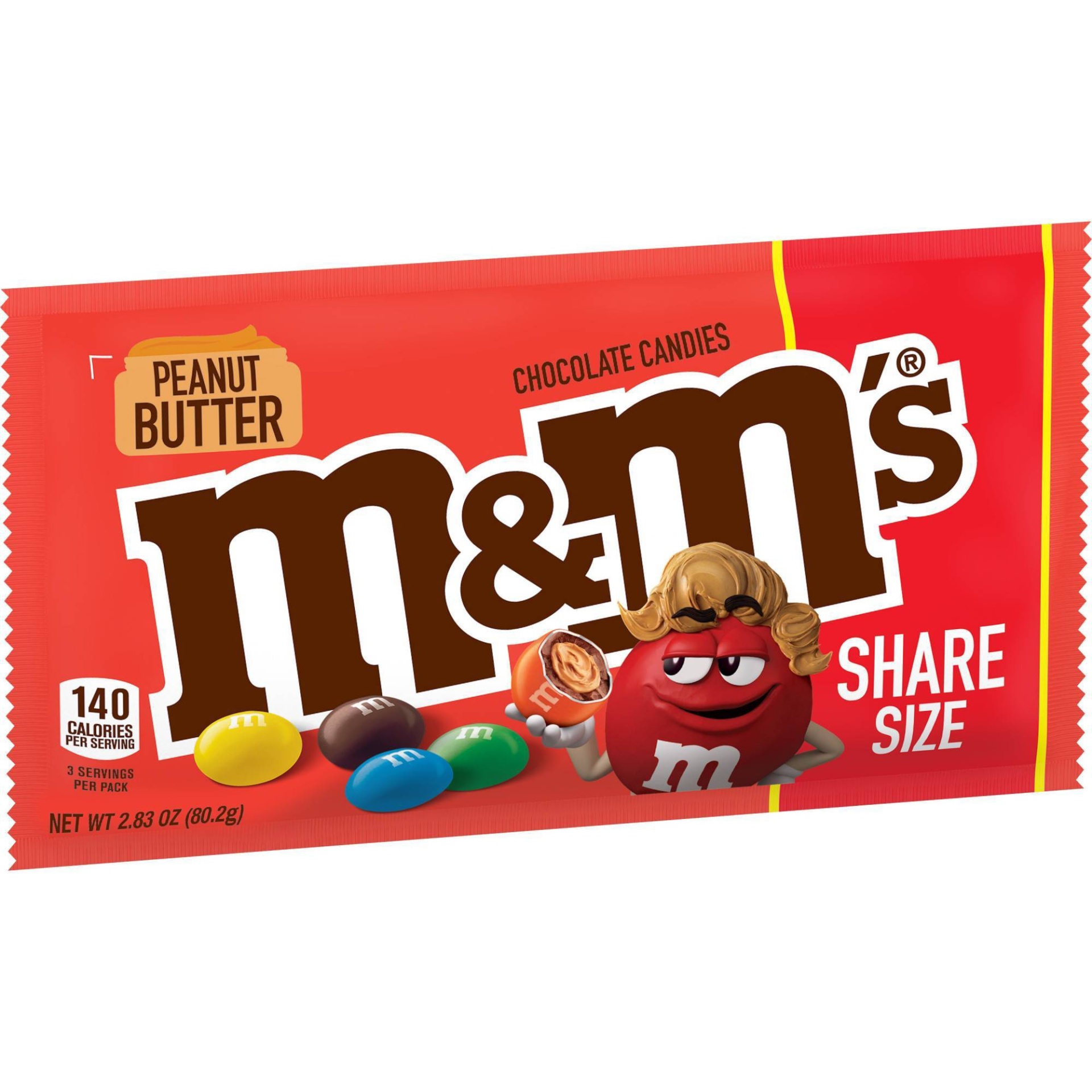 M&M's Peanut Butter Chocolate Candy, 2.83 oz Ingredients - CVS