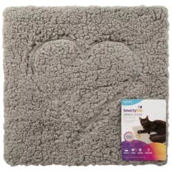 SmartyKat Crinkle Cloud Heart Stitched Cat Mat and Bed - Charcoal