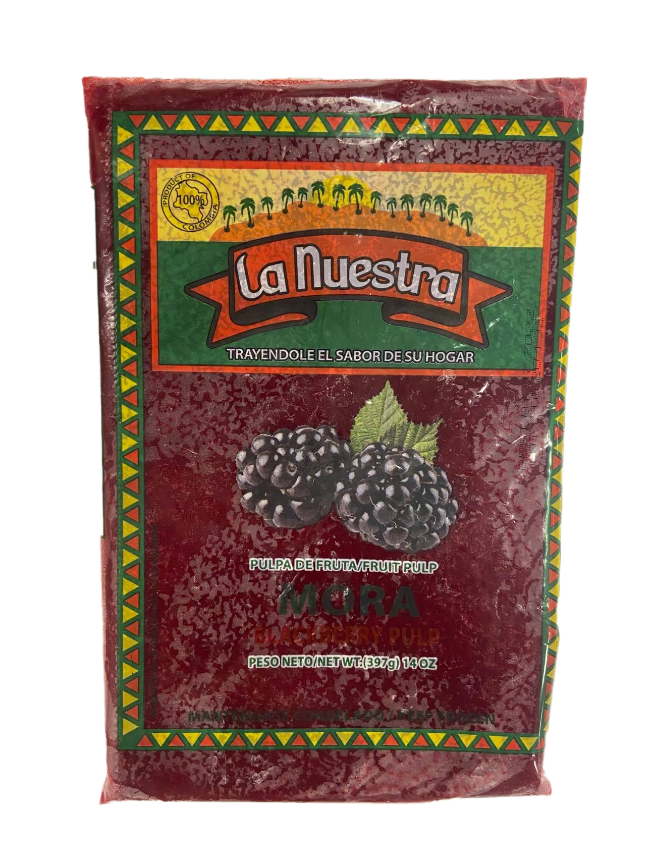 slide 1 of 1, La Nuestra Mora Pulp, 14 oz