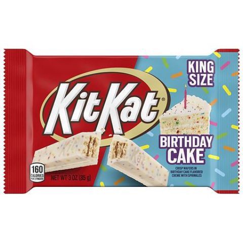 slide 1 of 1, KIT KAT Birthday Cake Flavored Wafer King Size, Candy Bars, 3 oz (24 Count), 3 oz