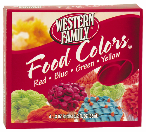 slide 1 of 1, Western Family Food Colors Rbgy, 1.2 oz