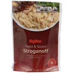 Hy-vee Stroganoff Fettuccine Pasta In A Sour Cream & Mushroom Sauce - 4 oz
