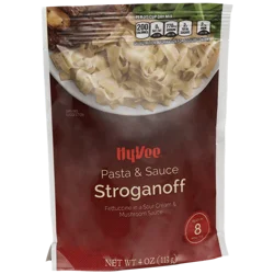 Hy-vee Stroganoff Fettuccine Pasta In A Sour Cream & Mushroom Sauce - 4 oz