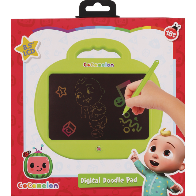 slide 1 of 1, NATIONAL Green Cocomelon Melon Drawing Tablet With Handle, 1 ct