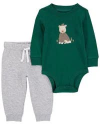 Carter's Baby 2-Piece Bear Hooded Bodysuit Pant Set Multi 18M