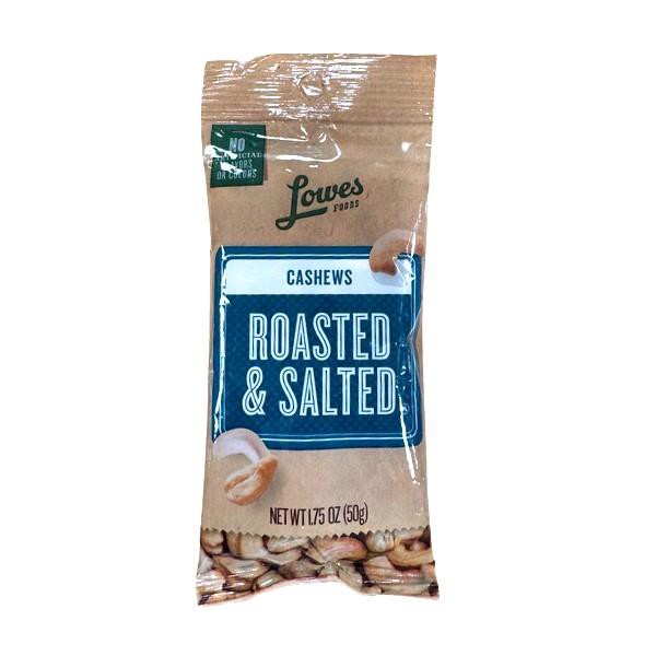slide 1 of 1, Lowes Foods Roasted & Salted Cashews Snack Size, 1.75 oz