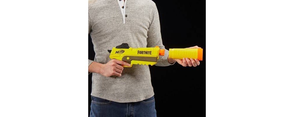 NERF Fortnite SP-L Elite Dart Blaster with Detachable Barrel and 6 Official  Nerf Fortnite Elite Darts ( Exclusive)