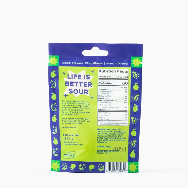 slide 4 of 5, Better Sour Guava Calamansi Lime Gummy Stars 1.8 oz, 1.8 oz