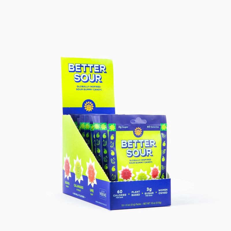 slide 3 of 5, Better Sour Guava Calamansi Lime Gummy Stars 1.8 oz, 1.8 oz
